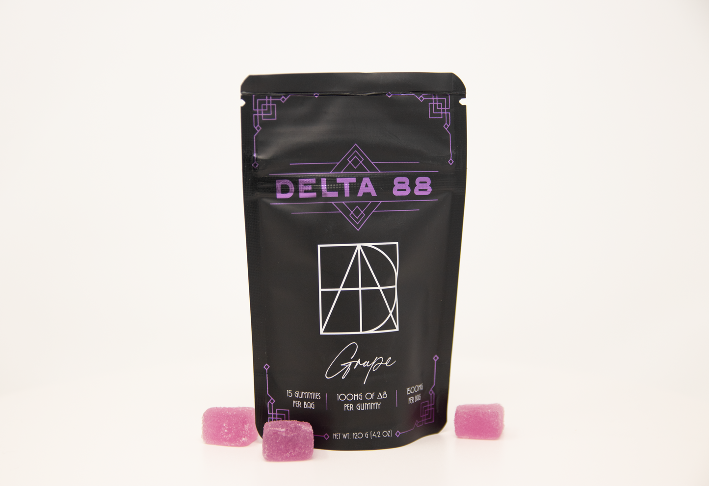 100 mg Grape Delta 8 Gummies - 15 count