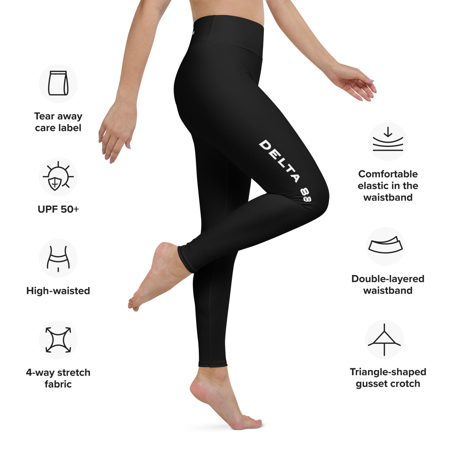 Delta 88 Black Yoga Leggings