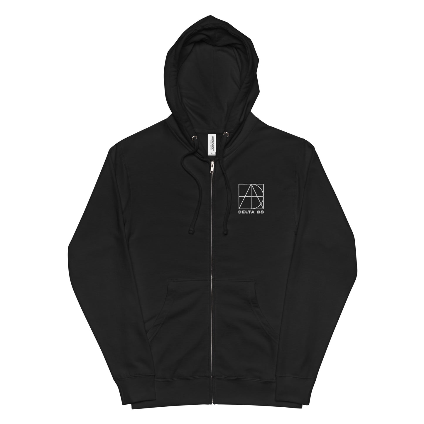 Delta 88 Black Unisex fleece zip up hoodie