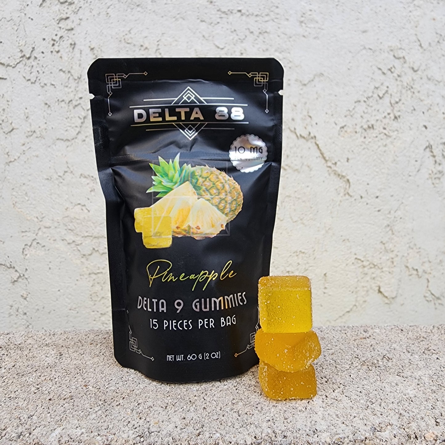 Delta 9 Pineapple 10MG Gummies - 15 count