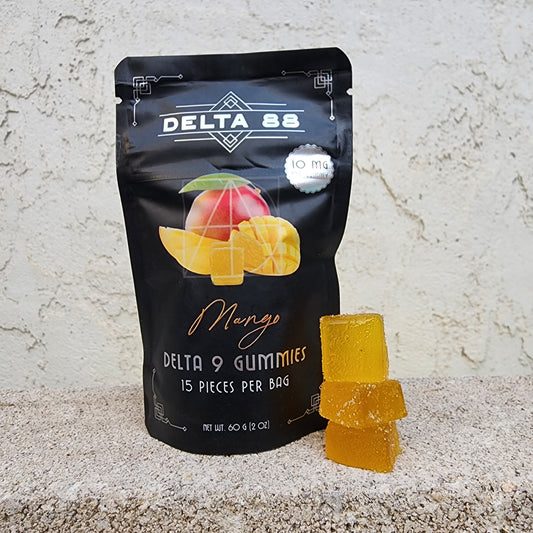 Delta 9 Mango 10MG Gummies - 15 count
