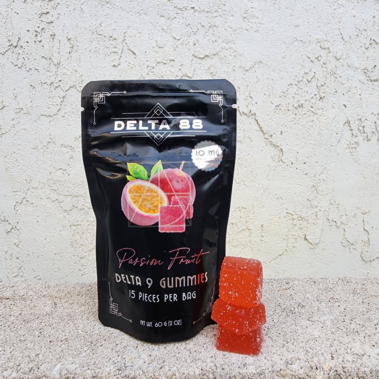 Delta 9 Passion Fruit 10MG Gummies - 15 count