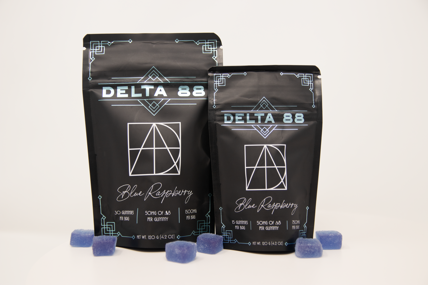 50 mg Blue Raspberry Delta 8 Gummies - 30 count