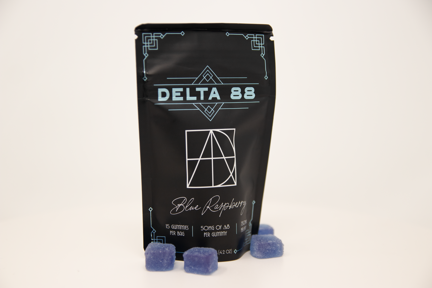50 mg Blue Raspberry Delta 8 Gummies - 15 count