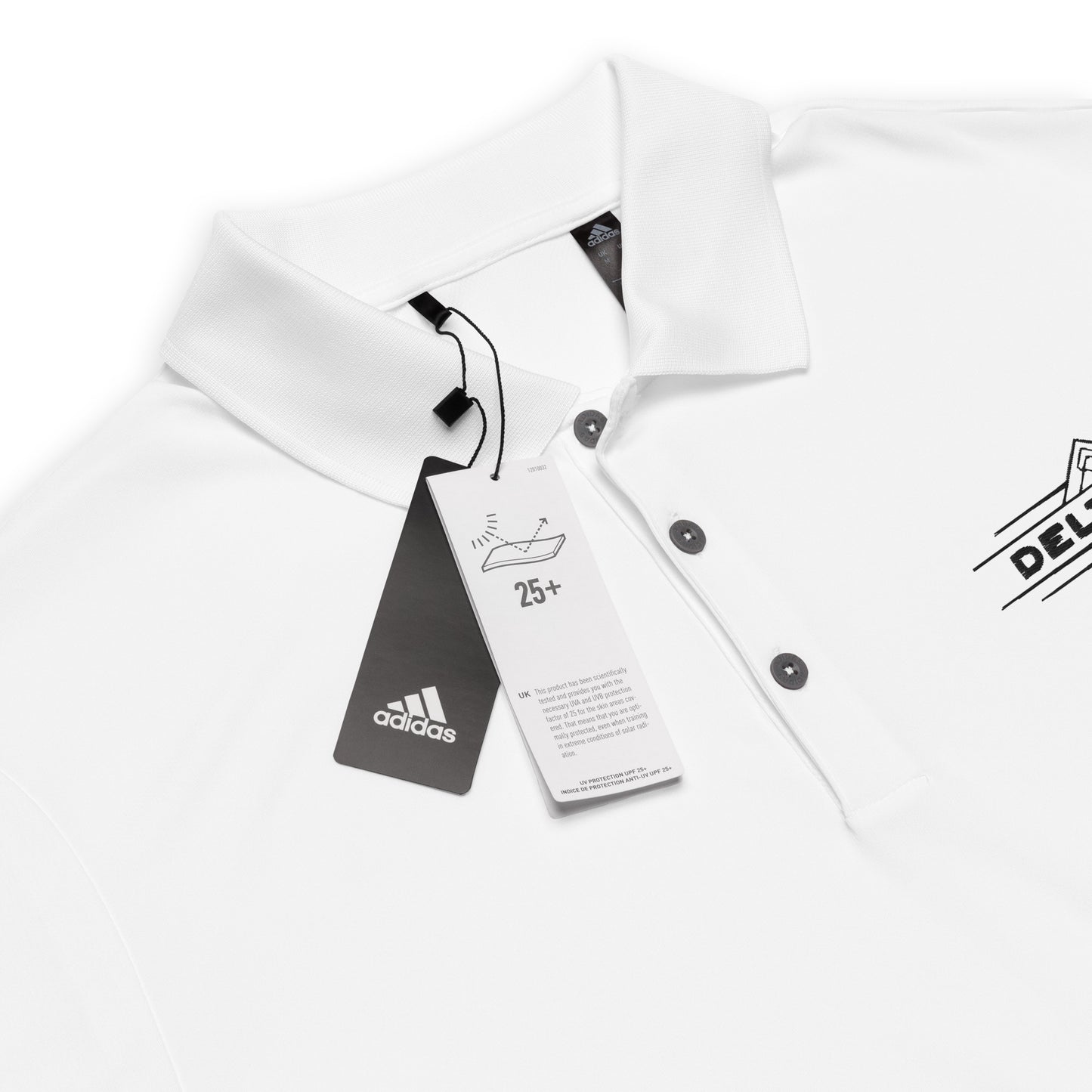 DELTA 88 White Adidas performance polo shirt