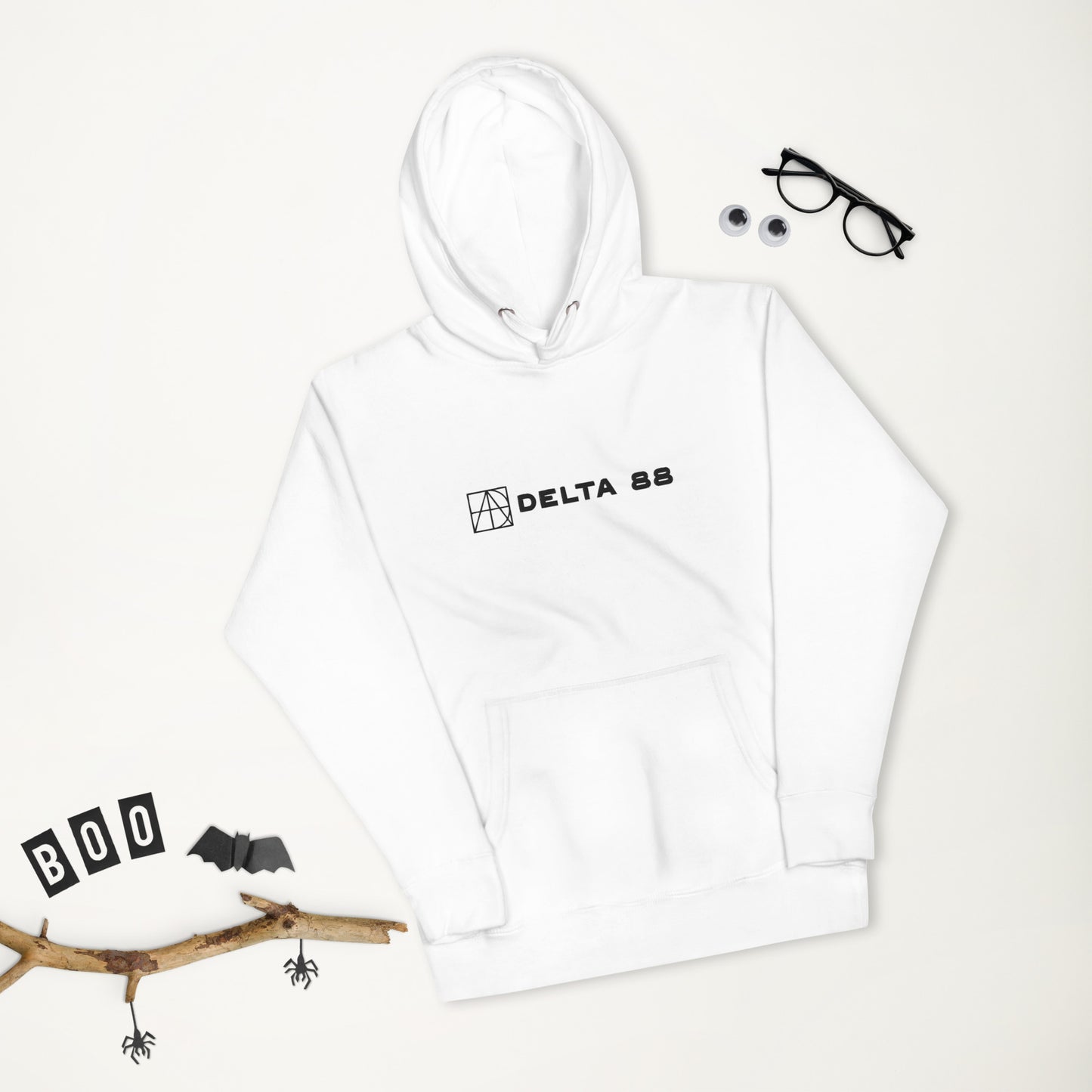 Delta 88 White Unisex Hoodie