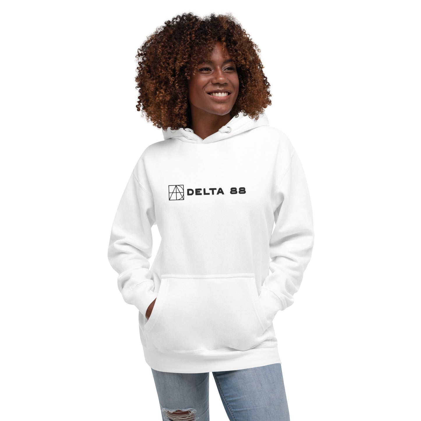 Delta 88 White Unisex Hoodie