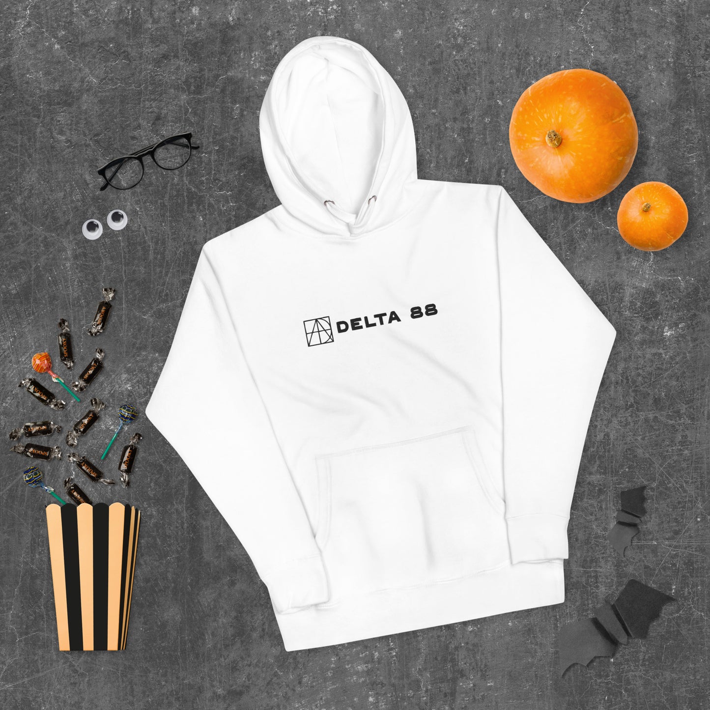 Delta 88 White Unisex Hoodie