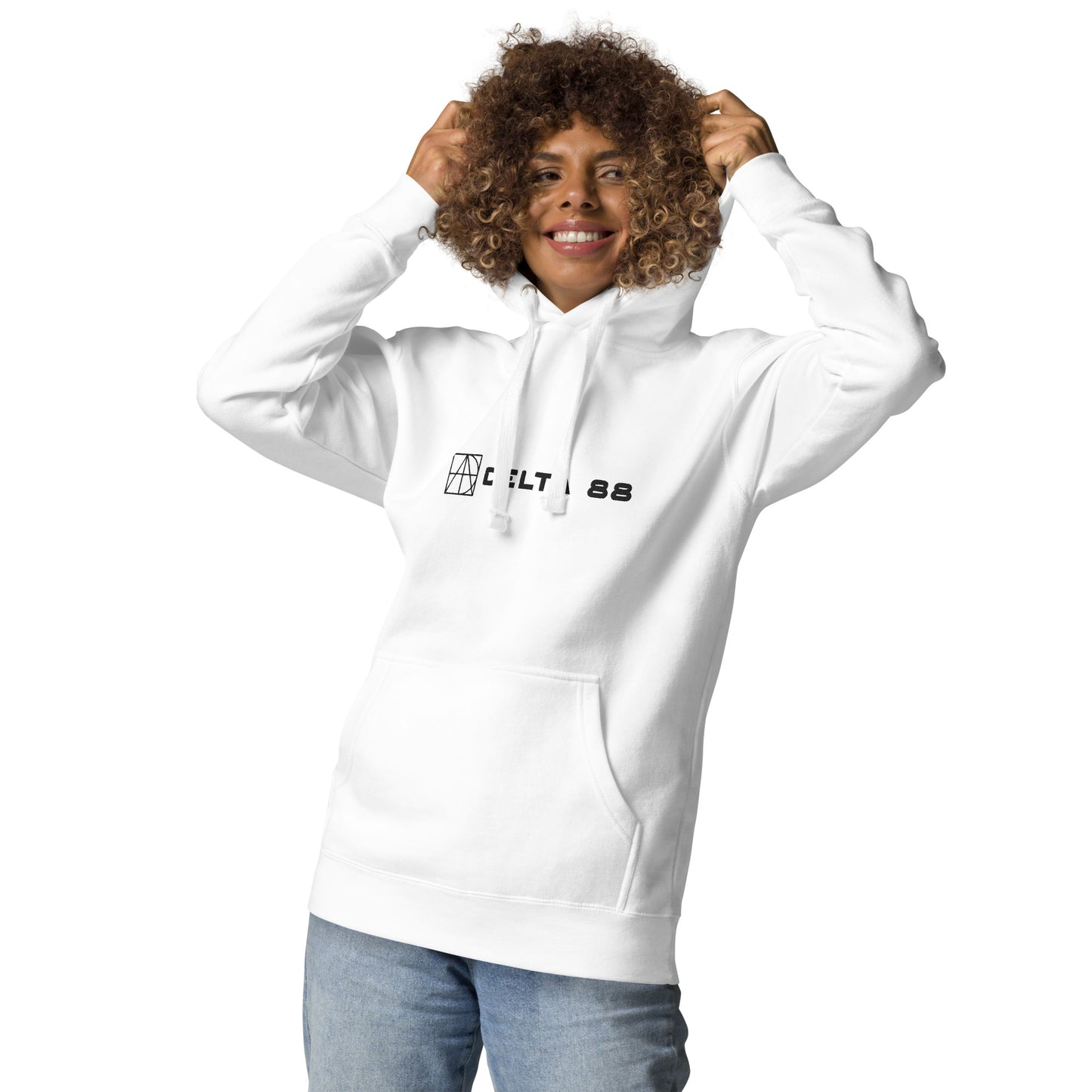 Delta 88 White Unisex Hoodie