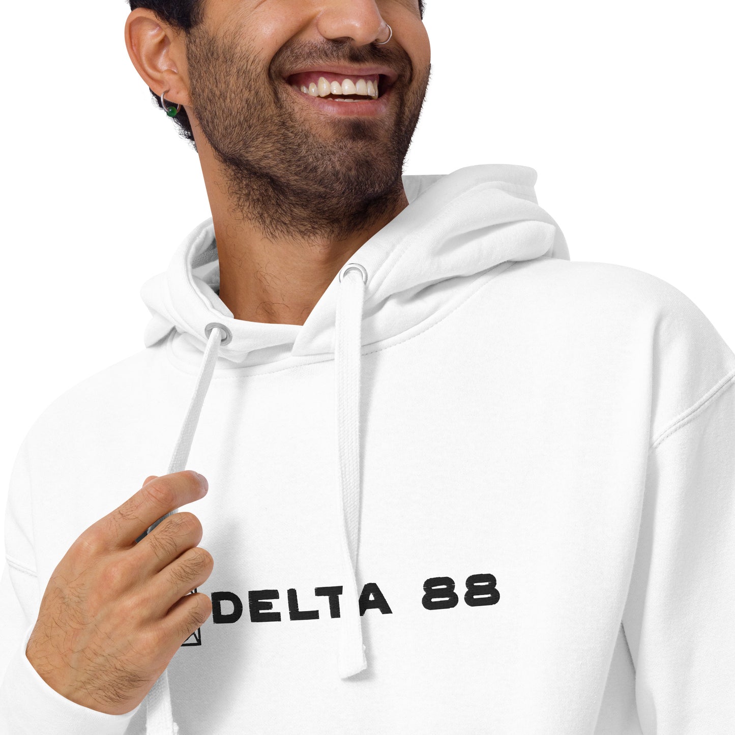 Delta 88 White Unisex Hoodie