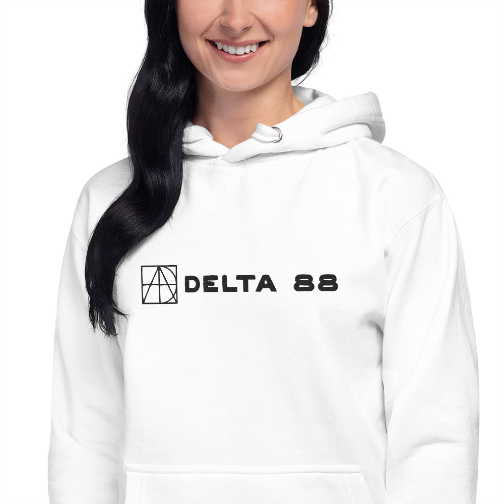 Delta 88 White Unisex Hoodie